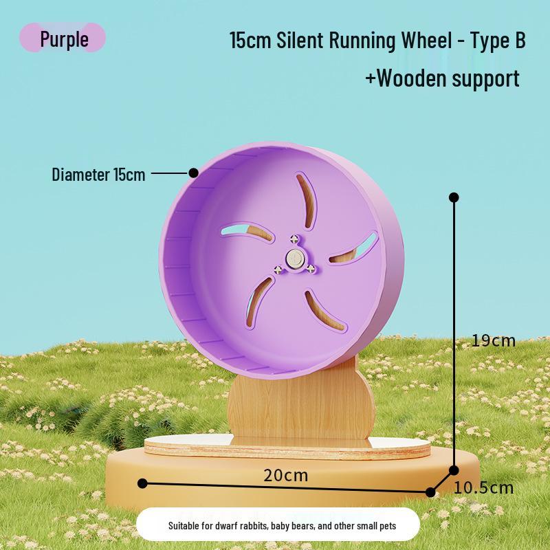 Super Silent Hamster Running Wheel Toy - Large Size Golden Hamster Exercise Ball with Stand for Cage Landscaping.