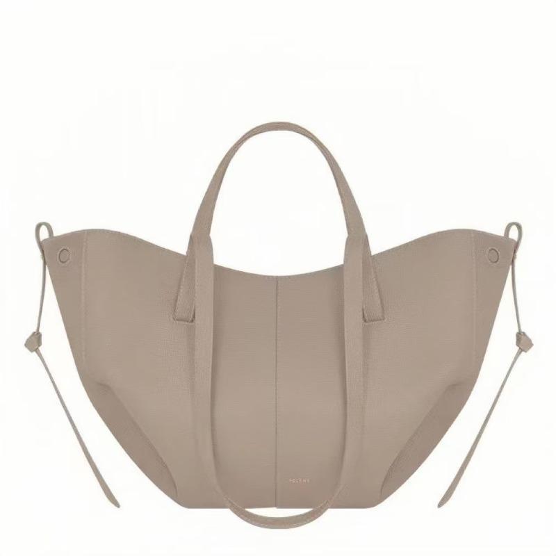 PENE Wing Bag Cyme Large Capacity Portable Shoulder Tote Bag Genuine Leather Women's Bag Underarm Bag Cowhide