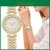 Ladies Quartz Watch With Water Diamond Dial For Casual Fashion Jewelry Enthusiasts
