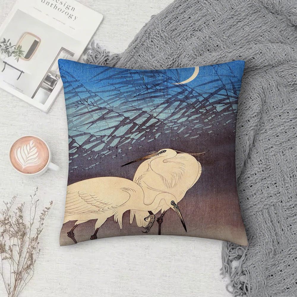 Art Japanese Ukiyo-e Pillow Case Pillow Cover Case Square For Home Use Living Room Sofa Cushion Cover Decoration Throw