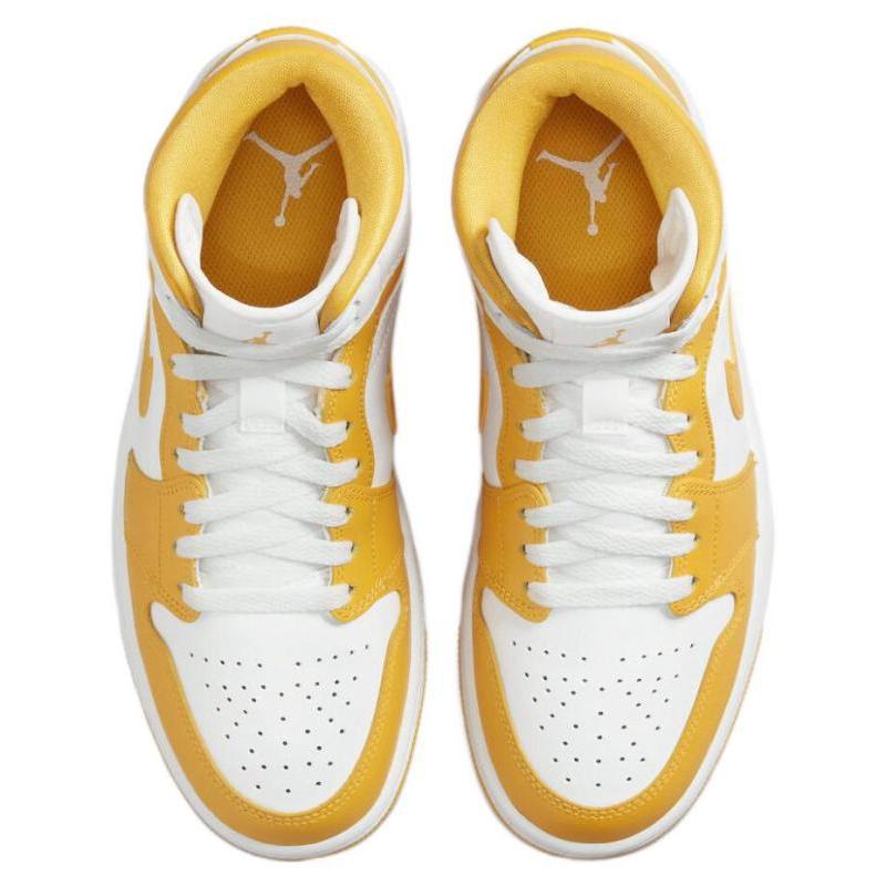Jordan 1 Mid White University Gold Women's Jordan BQ6472-117