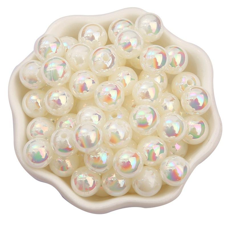 6/8/10mmABS Imitation Pearl AB Color Round Beads DIY Handmade Beaded Loose Bead Material Hair Accessories