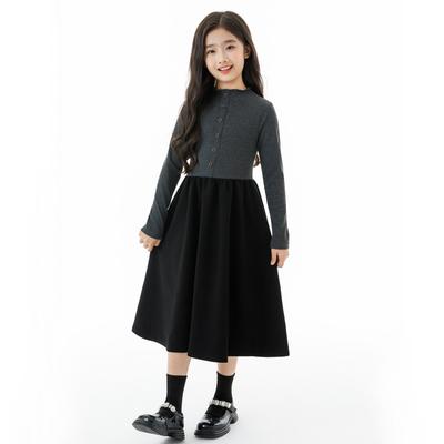 Modisches Baumwollkleid für Mädchen - Frühling/Herbst Kinder-Prinzessinnenkleid