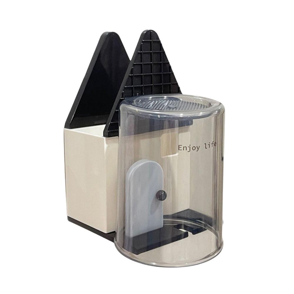 Draining Toothpaste Storage Rack Self-adhesive Toothbrush Dispenser with Cup  Bathroom