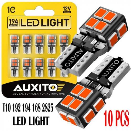 AUXITO 10X Ультракрасный T10 W5W Комплект Светодиодных Ламп для Салона 194 168 14E