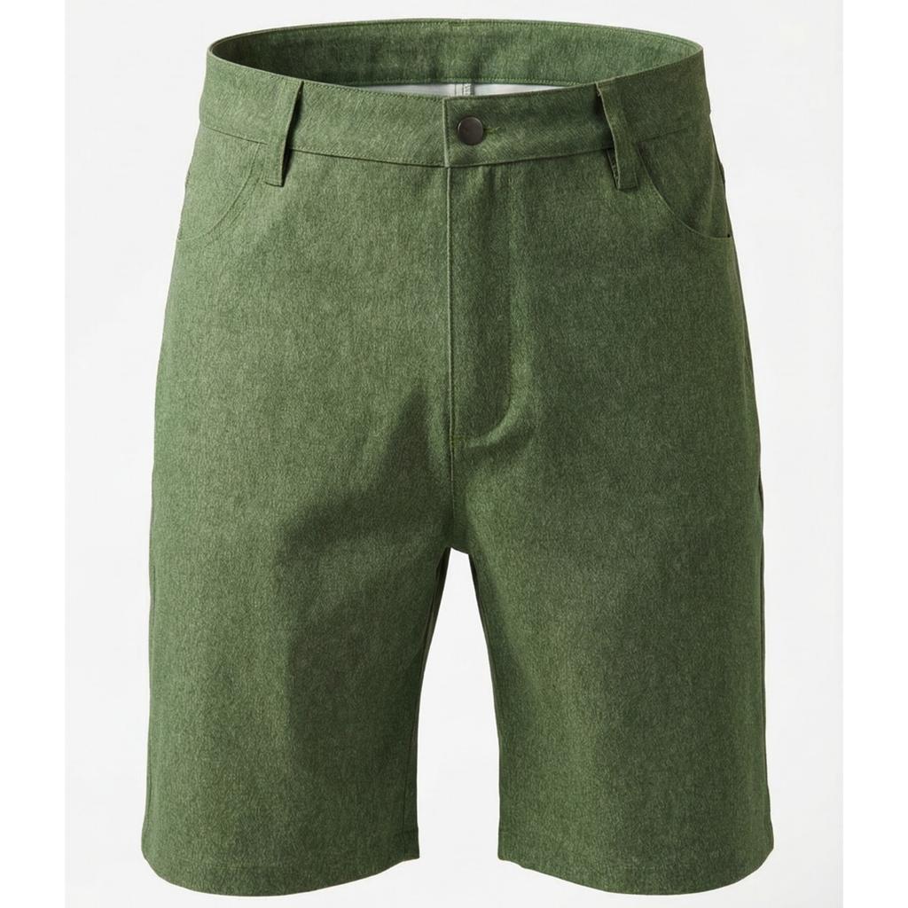 Men Denim Shorts Classic Fit Button Fly Five Pockets Durable Material Casual Summer Wear for Everyday Use