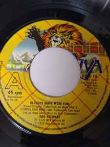 

7inch Record ROD STEWART - The Best Days Of My Life / Blondes RIVA19 Riva 1979 UK Rock Used