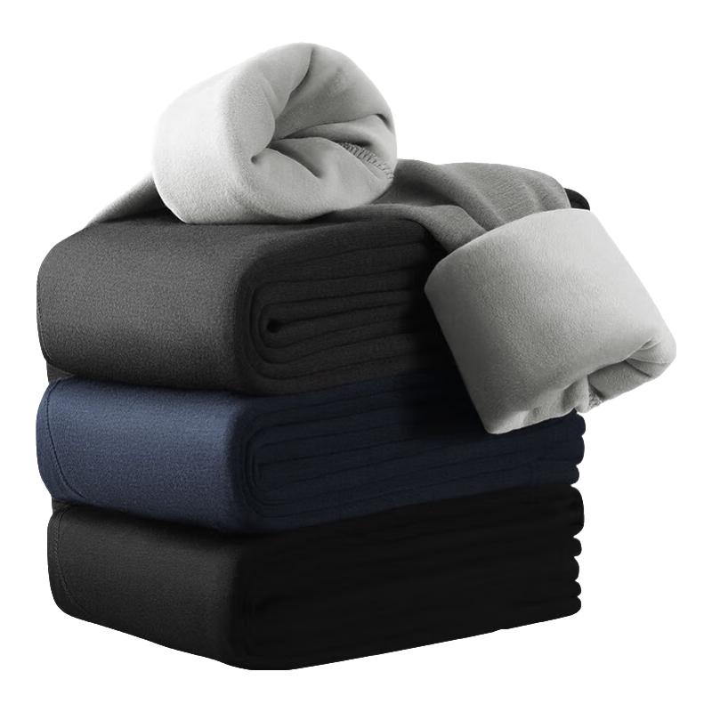 Hengyuanxiang Men's Thickened Fleece Thermal Underwear Pants