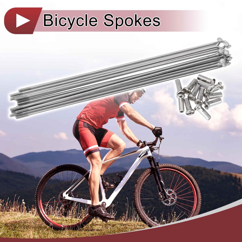 A ABSOPRO 12 Sets 14G Bicycle Spokes 160mm Bicycle Wheel