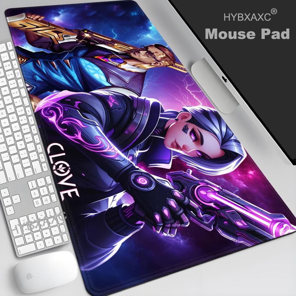 HYBXAXC Clove Valorant Game Mousepad Large Keyboard Desk Mat Gaming Mouse Pad LockEdge Non-slip Mat