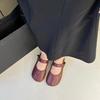 Fashionable and Comfortable Retro Fake Split-toe Mary Jane Single Shoes Female Summer Gentle Flat Commuter Soybean Shoes