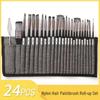 24-Piece Nylon Paint Brush Set for Student Art - Ideal for Watercolor, Oil, Acrylic Painting