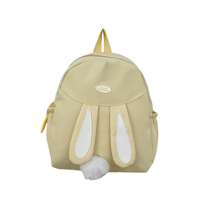School bag, solid color cute rabbit backpack, girls' backpack, commuting elementary school student's backpack, new little rabbit backpack