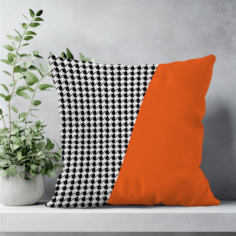 1Pc European Style Orange Stripe Cushion Covers Polyester Pillow Cover For Music Day Sofa Chair Bed Car Party Table Decoration