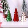 Christmas Tree Set - 3pcs Polka Dot Pattern, Wooden Desktop Decorations, Suitable for Holiday Centerpiece and Tiered Tray