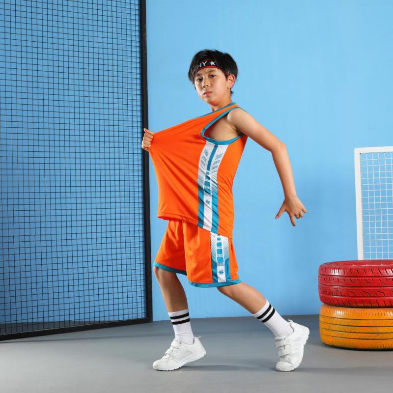 Middle-Aged And Older Children'S Men'S And Women'S Basketball Suits, Children'S Adult Summer Clothing Team Clothing, Trendy Handsome Short-Sleeved