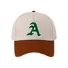Color matching hard top five-piece baseball cap women's fashion A letter printing breathable cap outdoor sun hat