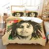 Music Legends Jamaica Singer Bob Marley Style Duvet Cover Pillow Case Bedding Set Quilt Cover Double Bed Home Textile