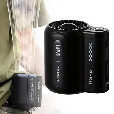 Mini ventilateur à pince pour le cou et la taille, ventilateur de refroidissement par air, rechargeable par USB, pour les voyages en plein air, 3 vitesses, ventilateur personnel à flux d'air puissant