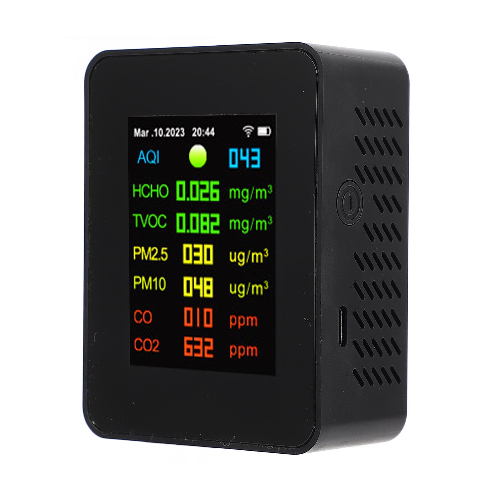 

Монитор качества воздуха Многофункциональный ЖК-цифровой дисплей Детектор CO2 Настольный тестер