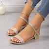 Sandalias de Mujer Verano Zapatos de Punta Redonda Ligeros Tallas Grandes para Mujer de Moda Elegantes Tallas Grandes Casuales Sandalias Antideslizantes