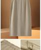 Women's High-Waist 100% Wool Knit Midi Bodycon Skirt - Autumn/Winter Collection