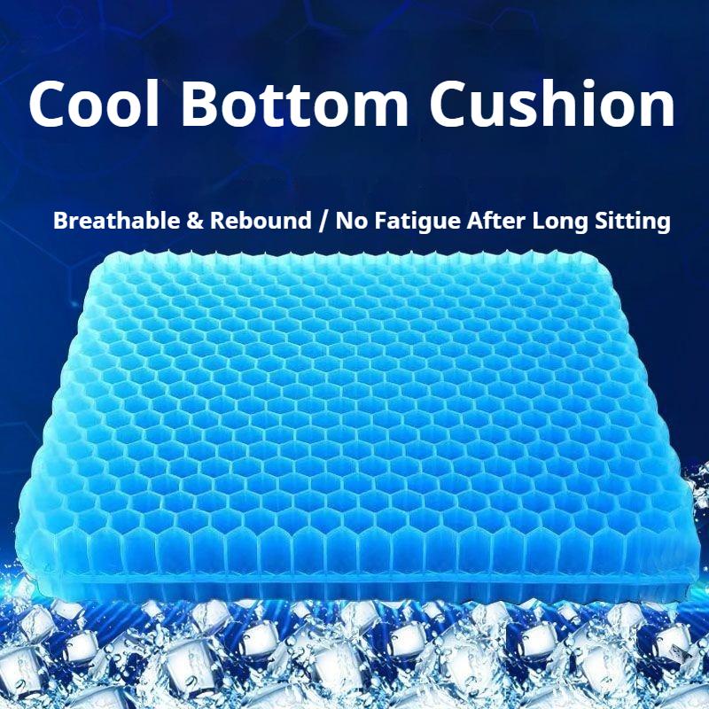 Honeycomb Gel Seat Cushion, Breathable and Cooling Chair Cushion for Summer, Car Silicone Cooling Cushion, Thickened and Comfortable Seat Cushion.