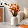 Lifelike Plastic Greenery Vines Autumn Artificial Flowers Bouquet, Realistic Floral Arrangement with Layered Quirky Fun Decor for Living Room