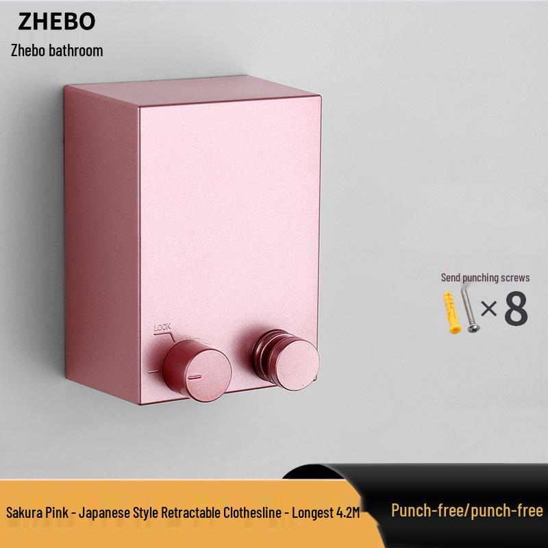 Retractable No-Drill Balcony Clothesline: Invisible Indoor/Bathroom Drying Rack with Steel Wire Rope.