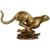 Resin Handicrafts Golden Leopard Simulation Animal Sculpture Cheetah Running Leopard Home Decoration Accessories