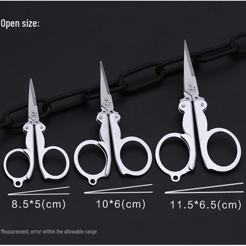 Compact Stainless Steel Nose Hair and Thread Trimming Scissors - Portable & Travel-Friendly for Students and Home Use