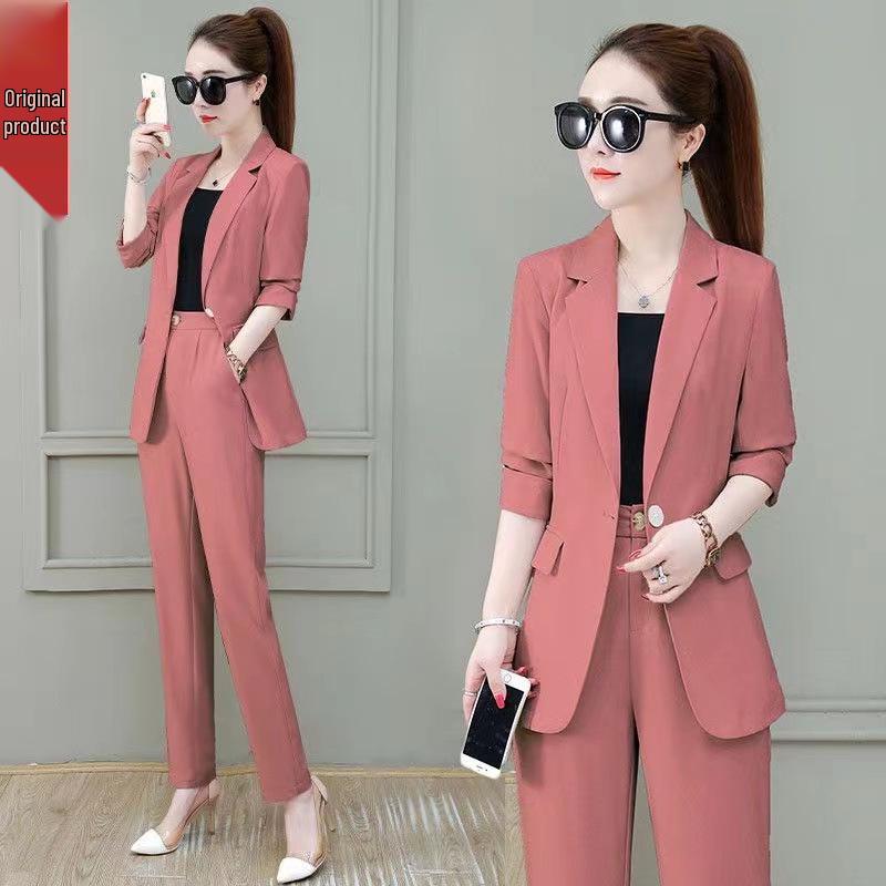 Set Abito Slim Professionale a Maniche Lunghe - Elegante, di Alta Gamma Due Pezzi per Primavera e Autunno 2025.