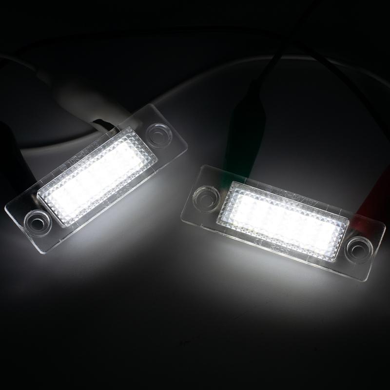 2PCS For VW Volkswagen Multivan Passat Variant Transporter Caravelle Skoda Superb LED License Plate Light