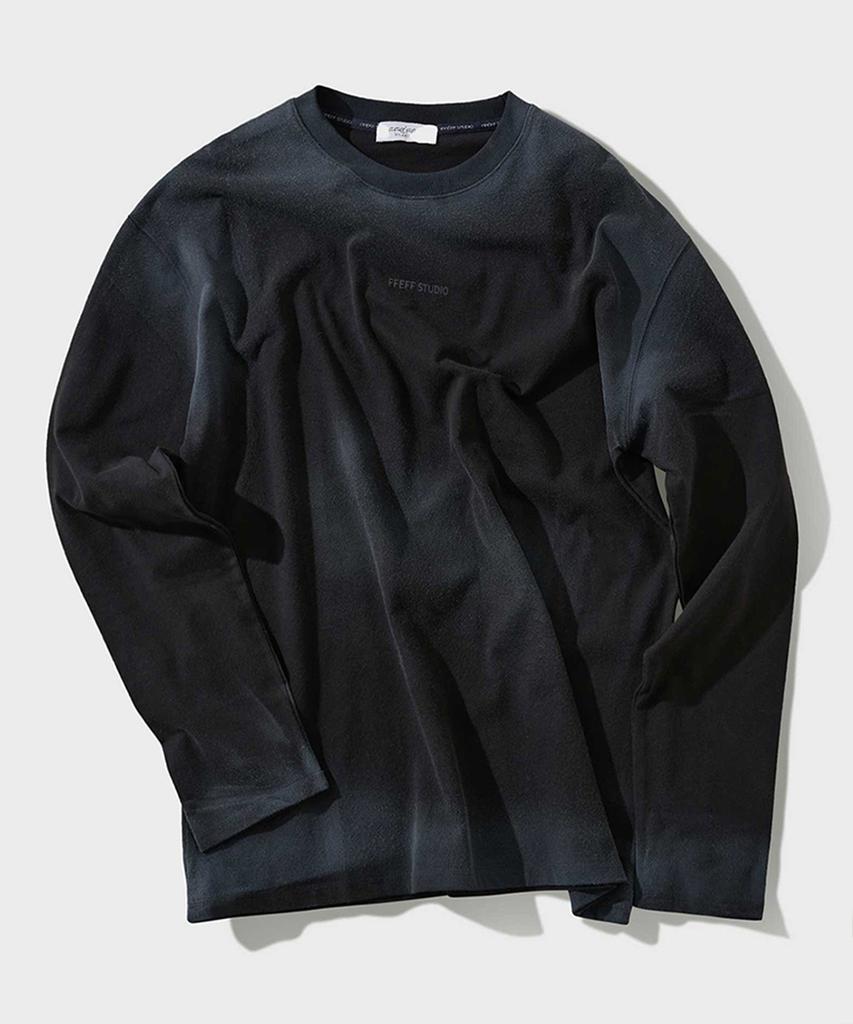 FFEFF STUDIO Vintage Washed Named Long Sleeve T-Shirt (Black)