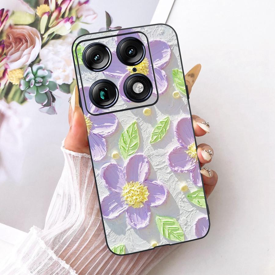 For Motorola Signature 5G Fashion Style Elegant Painted Phone Casing Cover Moto X70 Air Pro Soft Silicone Black TPU Case
