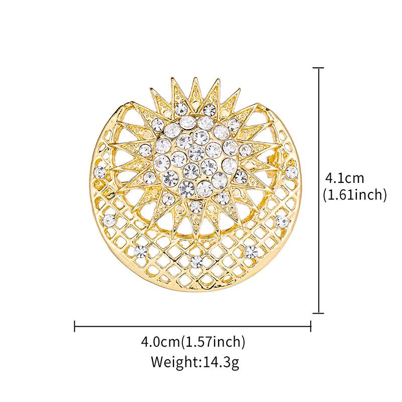 Мусульманская Брошь Звезда и Луна Универсальная Брошь из Сплава Модная и Универсальная для Одежды Рюкзака Шарфа Аксессуары Броши 1 шт. 3