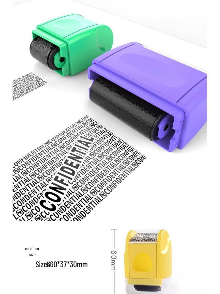 Privacy Protection Stamp Roller - Address Masking & Coding Pen for Confidential Info