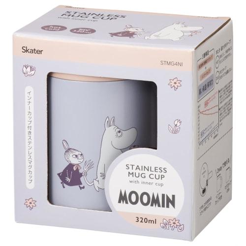 Skater Insulated Stainless Steel Mug with Inner Cup, Vacuum Insulated, Double-Walled, Moomin Design, 320ml/330ml, TMG4NI