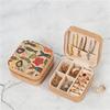 Jewelry Box Mini Printed Zipper Travel Storage Case For Ring Earring Necklace Portable Women Accessory Organizer Gift