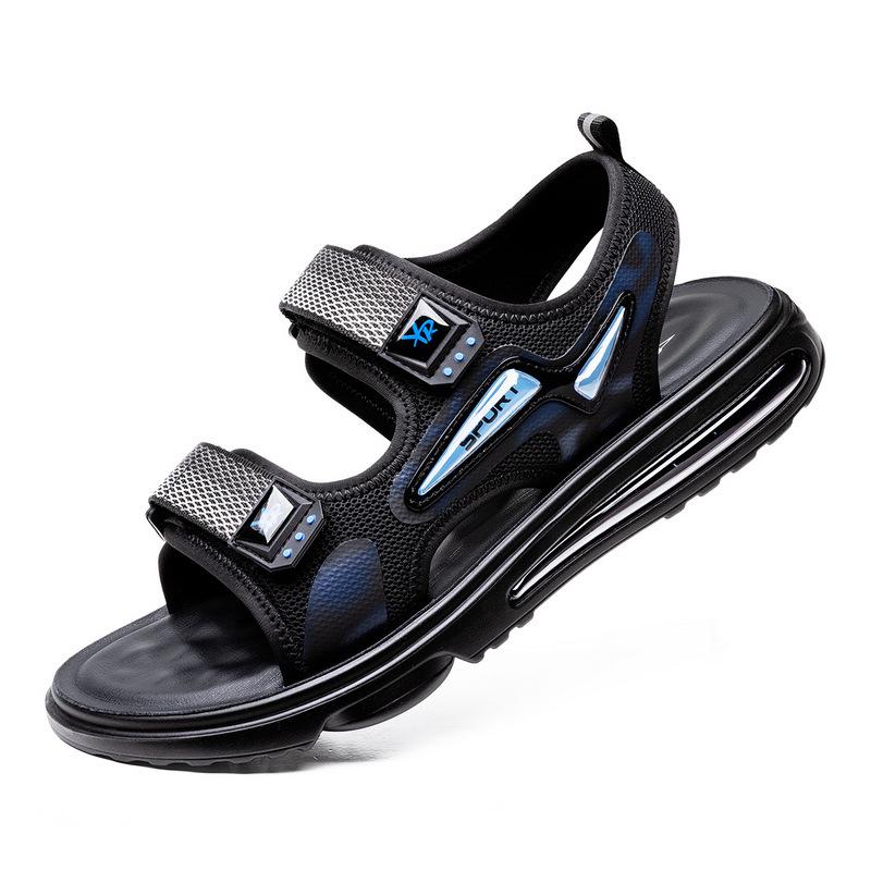 

Новые летние туфли мужские сандалии на плоской подошве нескользящие летние праздничные мужские пляжные сандалии брендовая мужская обувь классный черный цвет A4612 8.5