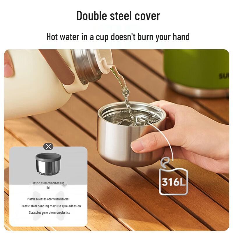 Supor Large Capacity 316L Stainless Steel Thermos Flask