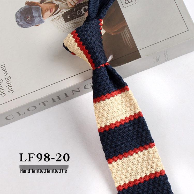 Stylish British Casual Slim Fit Knit Wool Tie, Unisex, 6cm Width.