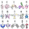 925 Silver Charms Spring Flower Tulip Beads for Bracelet Making Fine Jewelry DIY Craft