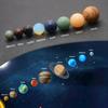 Nine Planets Of The Solar System Ornaments, Crystal Gemstone  Specimens, Round Desktop Planet Ornaments.