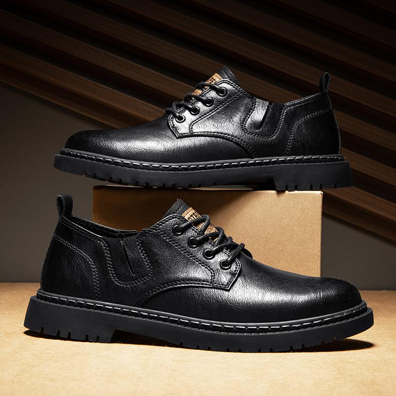 

Новые мужские модные ботинки, повседневные ботинки martin в британском стиле, уличная профессиональная обувь для инструментов, мотоциклетные ботинки 39 чёрный