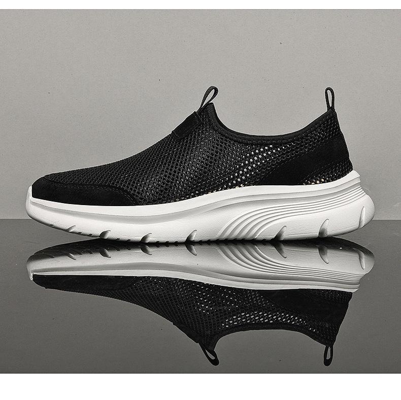 Men's Breathable Mesh Slip-on Loafers: Non-slip, Soft Sole, Casual Shoes for Dad