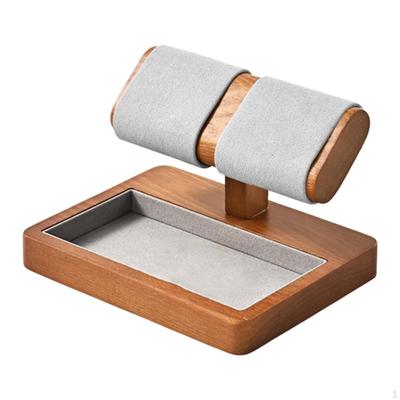 Wood Watch Stand Jewelry Bracelet Wristwatch Organizer for Desktop Rings Watches