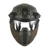 Casca de protecție tactilă completă Vânătoare Airsoft Paintball 3.0 Cască Wendy cu ochelari rabatabili Acoperire pentru urechi Mască Echipament de antrenament