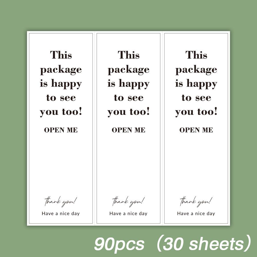 

90 Pcs Thank You Stickers Seal Labels Small Business Commodity Packaging Sealing Decoration Stickers 3*9cm Package Stickers