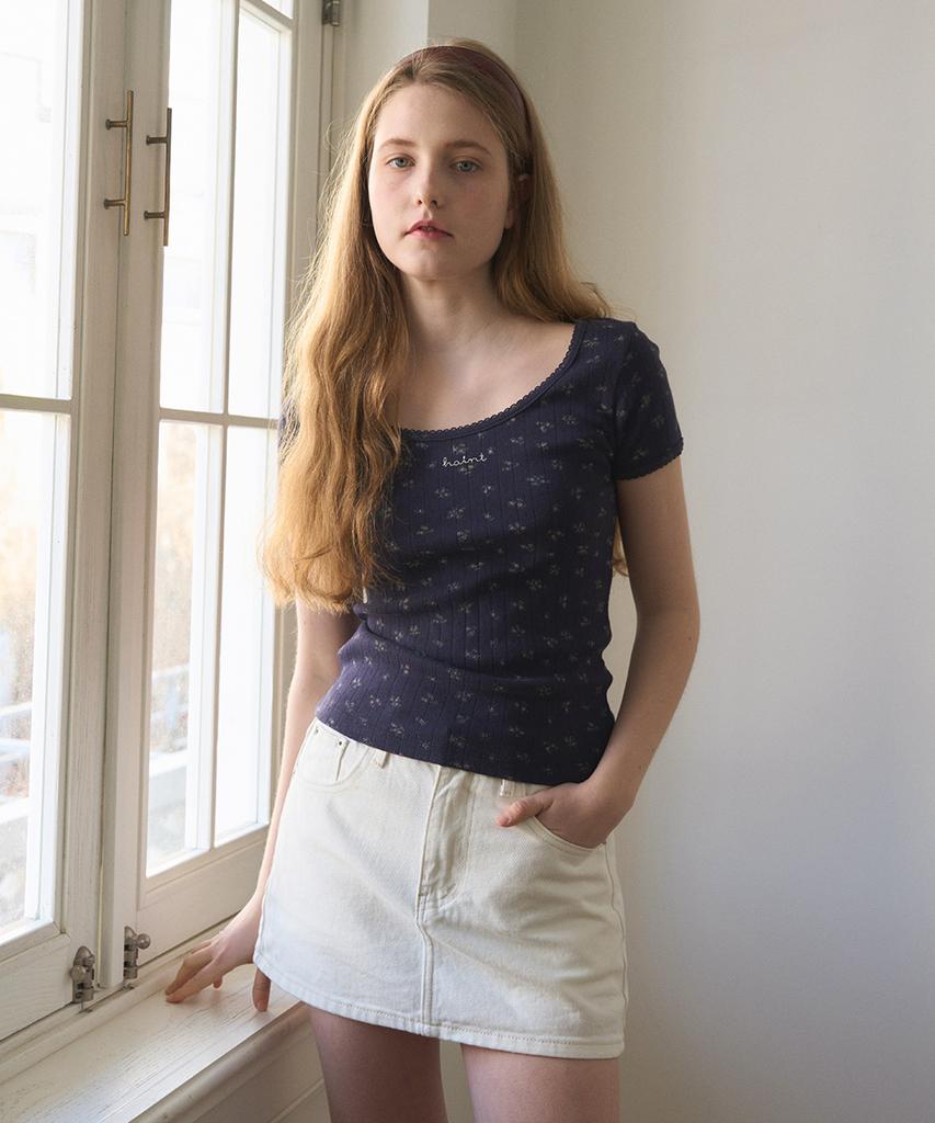Heint Low Rise Inner Pants Mini Skirt 2Col_Ivory